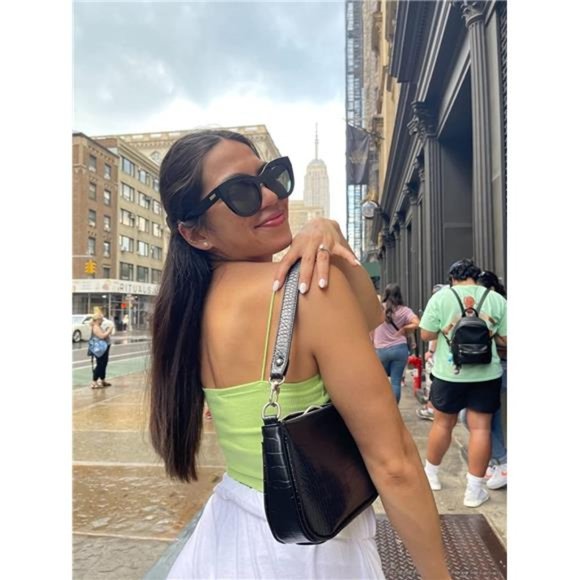 Retro Classic Clutch Shoulder Tote HandBag w Zipper Closure for Women Crocodile - Picture 4 of 5